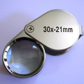 Aidetek Metal Folding LED 10X Magnifying Glass – Jeweler Loupe Microscope