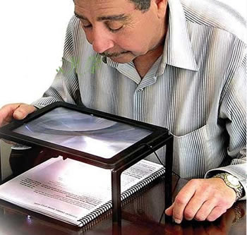 desktop magnifying glass with led light