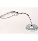 Desk lamp Magnifier:Desktop LED Light 130MM Hose Reading Magnifier